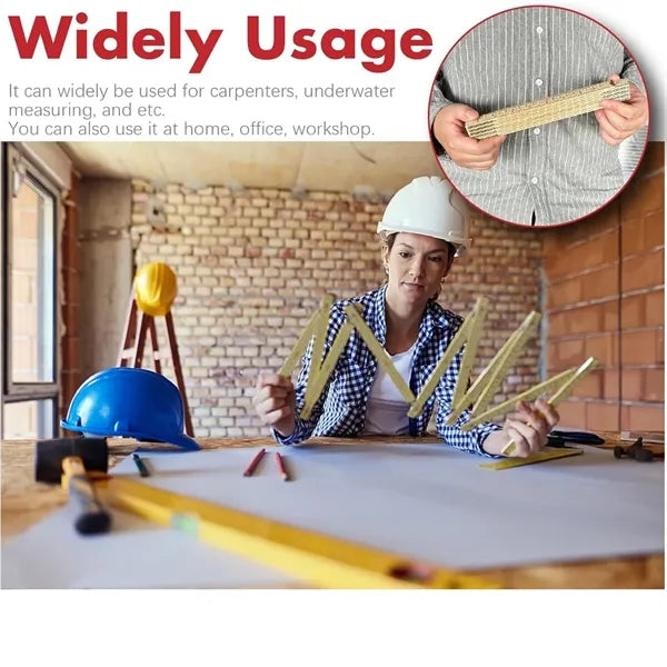 6.5ft/2m Carpenter's Folding Wood Rule