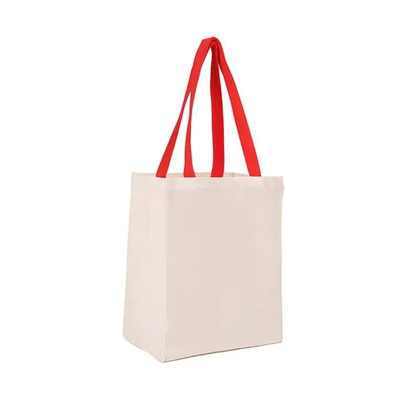 5oz Canvas Tote Bag with Color Handle - OCEAN