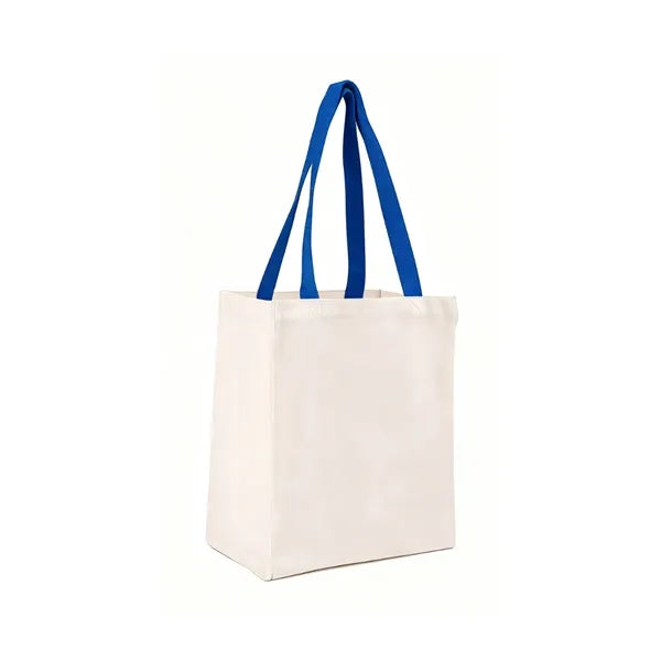 5oz Canvas Tote Bag with Color Handle - OCEAN