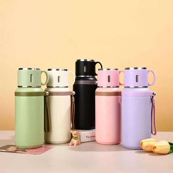 Large Capacity 20 oz Stainless Steel Thermos Bottle with Li