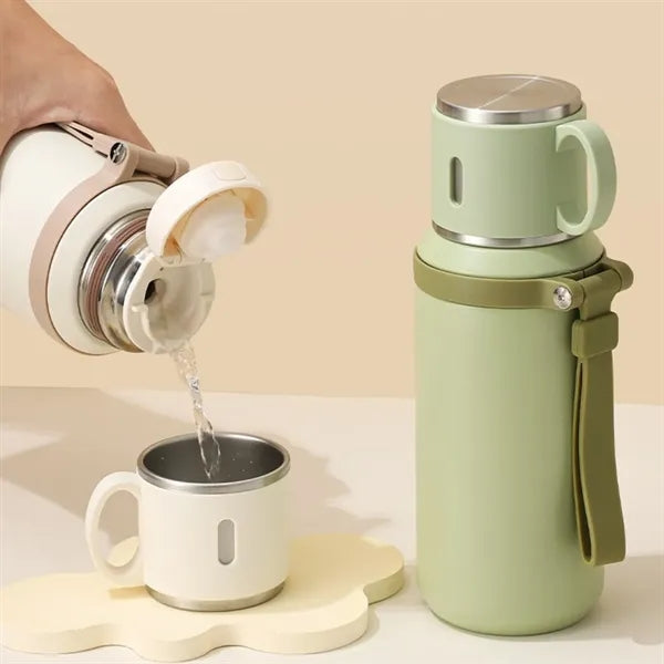 Large Capacity 20 oz Stainless Steel Thermos Bottle with Li