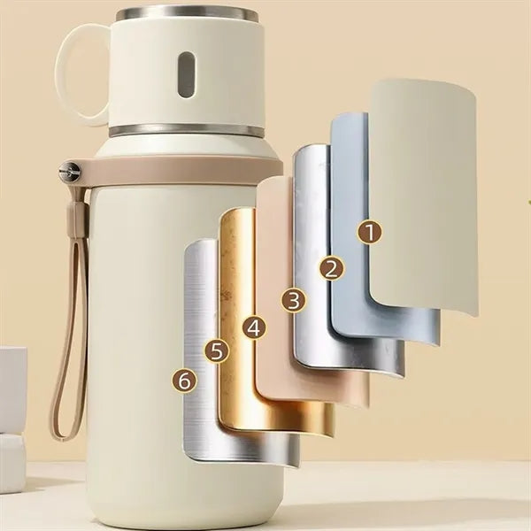 Large Capacity 20 oz Stainless Steel Thermos Bottle with Li