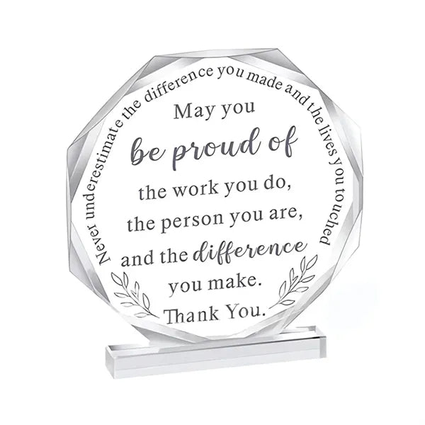 Octagon Acrylic Transparent Award