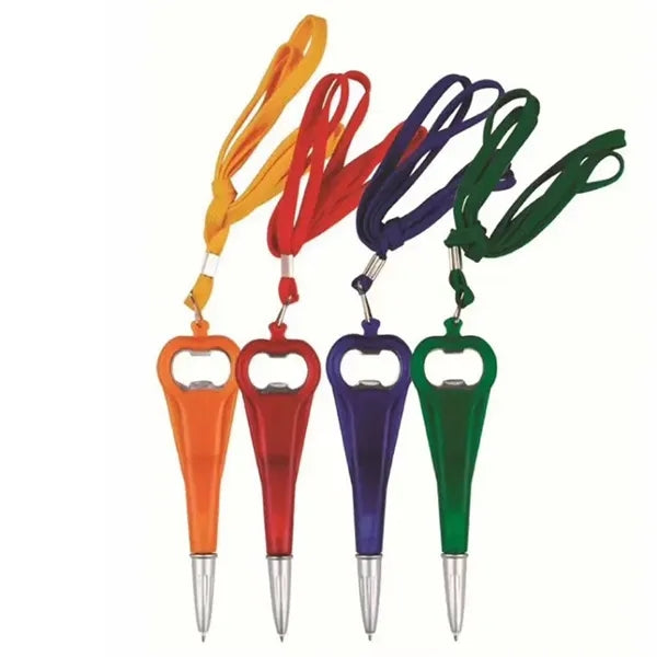 Lanyard Pen With Bottle Opener
