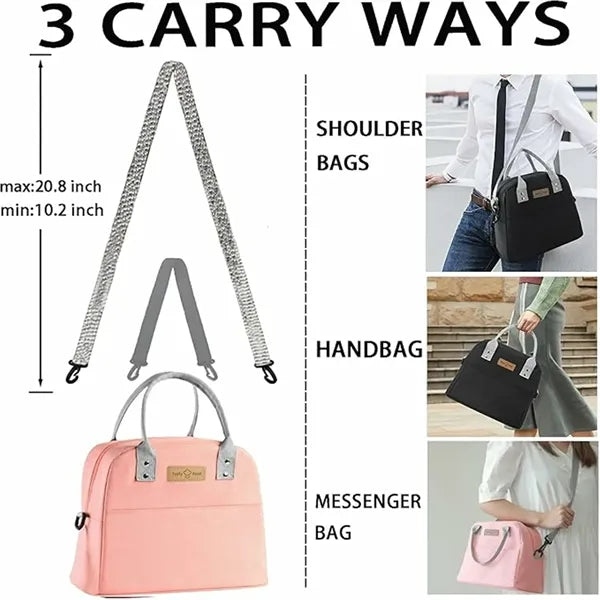 Insulated Travel Lunch Bag with Shoulder Strap