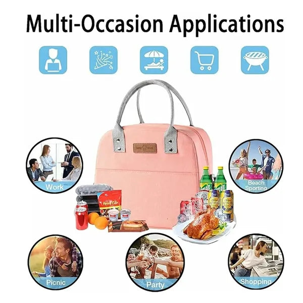 Insulated Travel Lunch Bag with Shoulder Strap