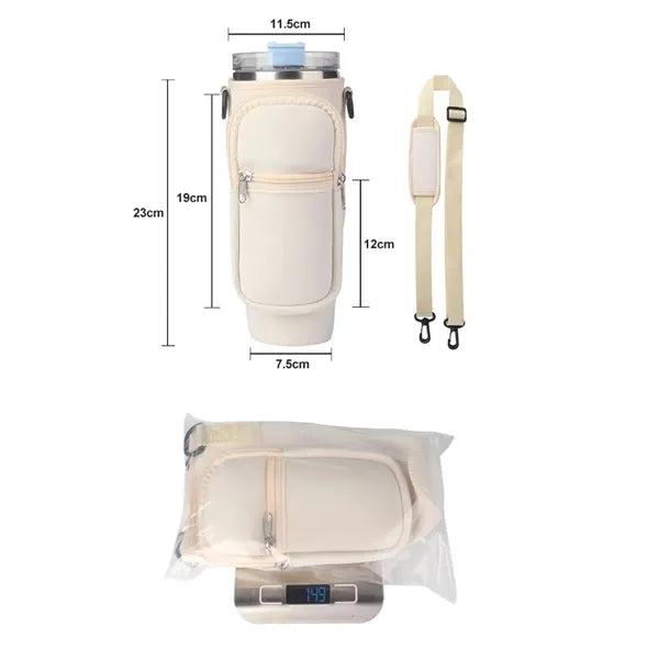 40 OZ Water Bottle Bag With Mobile Phone Pocket