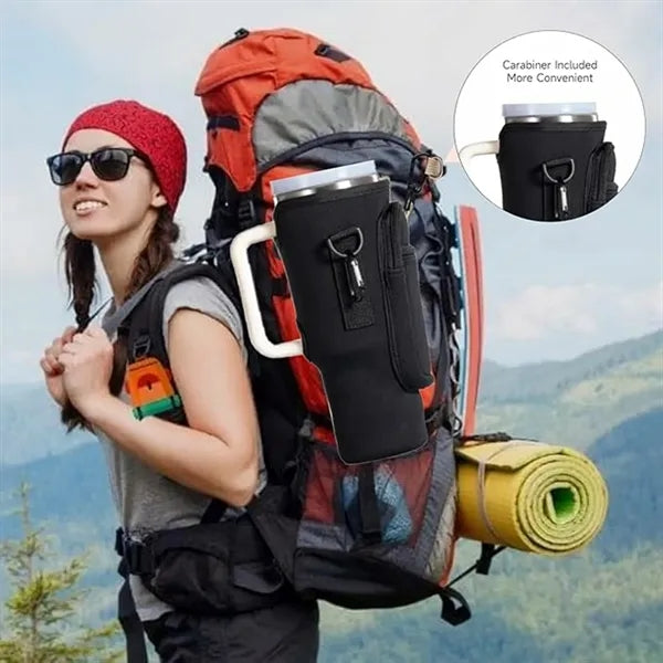40 OZ Water Bottle Bag With Mobile Phone Pocket