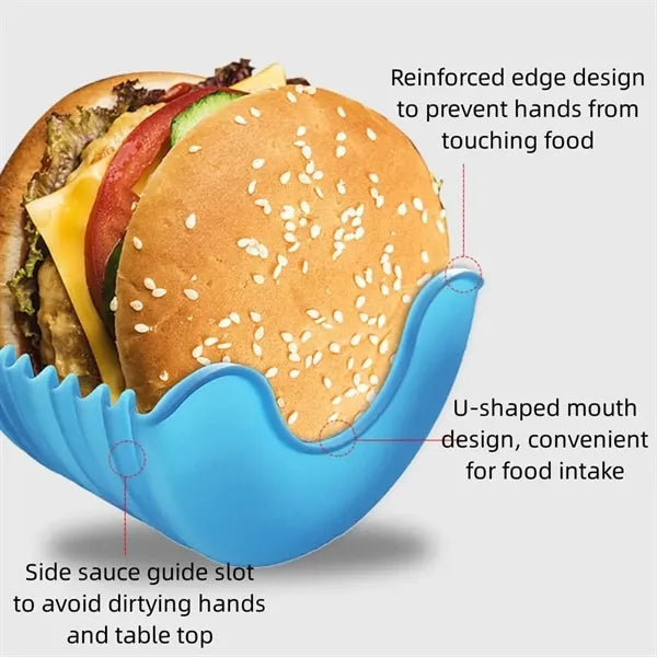 Silicone Hamburger Holder With Sauce Groove