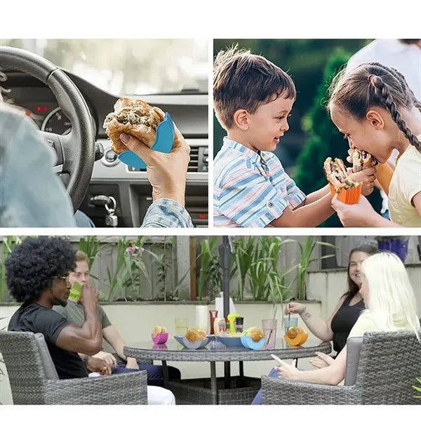 Silicone Hamburger Holder With Sauce Groove