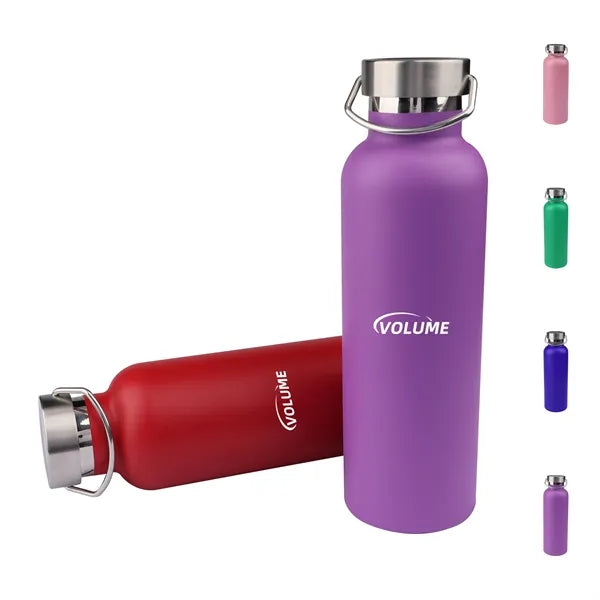 25oz insulated stainless steel water bottle w/Handle on Lid
