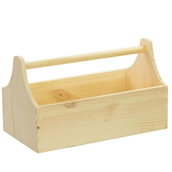 Gift Basket With Handles Wooden Toolbox Tote Basket