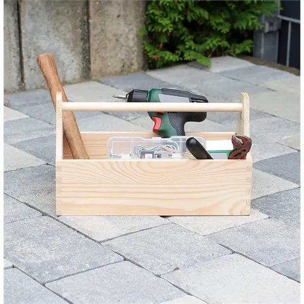 Gift Basket With Handles Wooden Toolbox Tote Basket