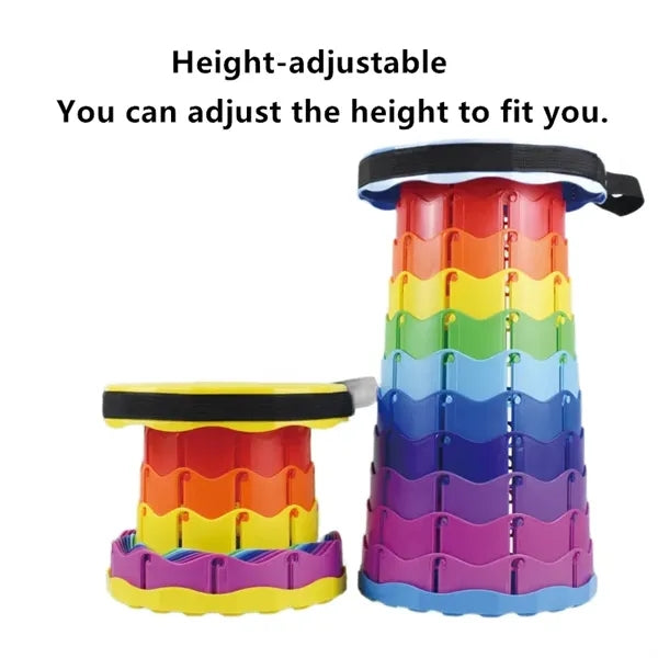 Adjustable Plastic Stool for Outdoor Camping