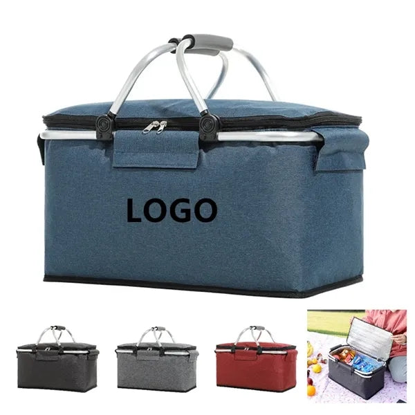 Insulated Bag Foldable Picnic Basket for Travel