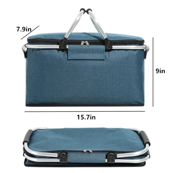 Insulated Bag Foldable Picnic Basket for Travel