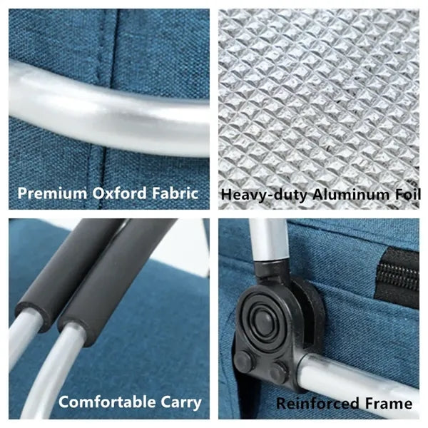Insulated Bag Foldable Picnic Basket for Travel