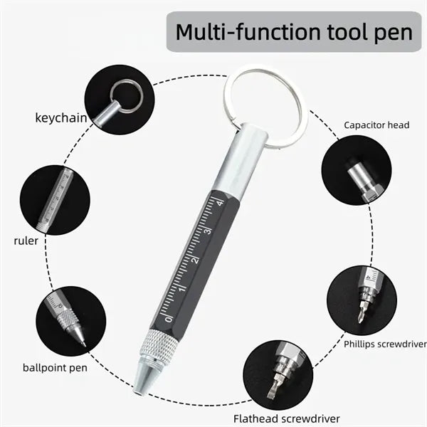 Multi-Function Tool Pen with Key Ring