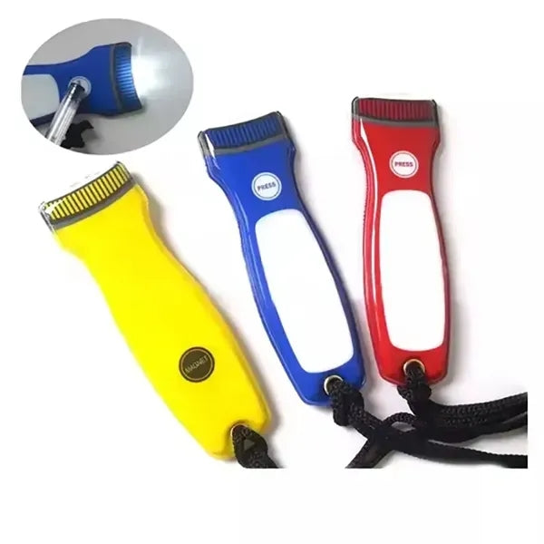 PVC Magnetic Flashlight Keychain Light