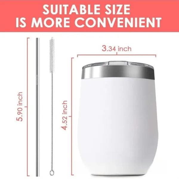 12Oz Stainless Steel Egg Shaped Vacuum Insulated Tumbler