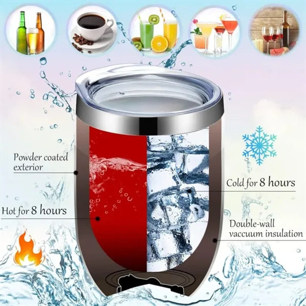12Oz Stainless Steel Egg Shaped Vacuum Insulated Tumbler