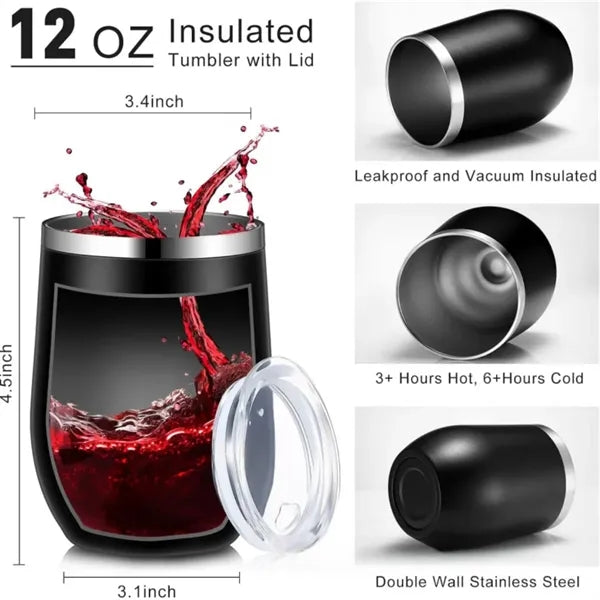 12Oz Stainless Steel Egg Shaped Vacuum Insulated Tumbler