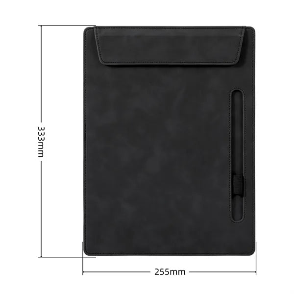 Logo A4 Magnetic PU Leather Padfolio With Pen Holder
