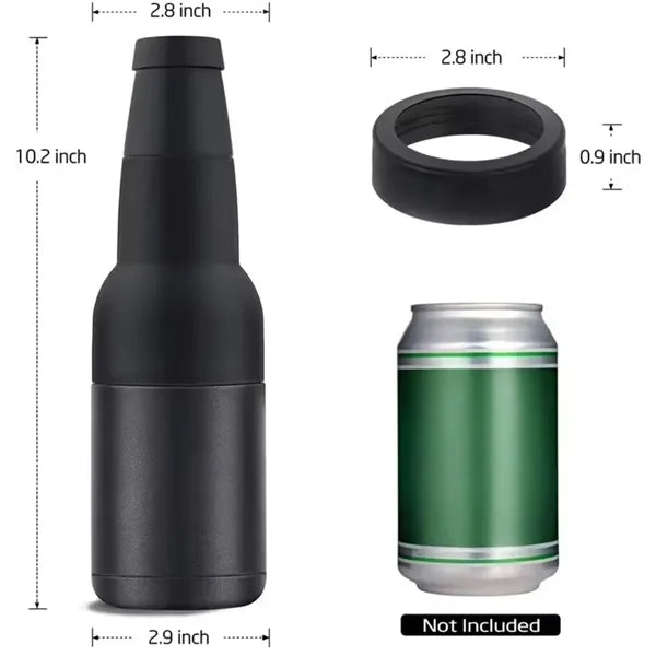 3-In-1 Insulated Can Cooler With Bottle Opener