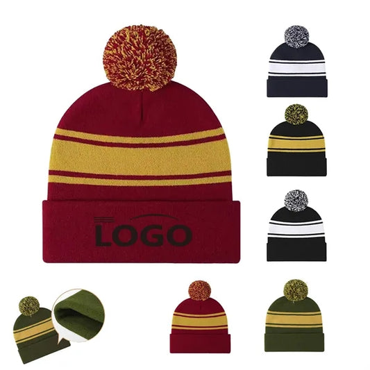 Warm Knit Winter Pom Pom Beanie