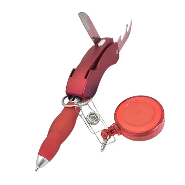 Multifunctional Folding Light Pen with Key Ring
