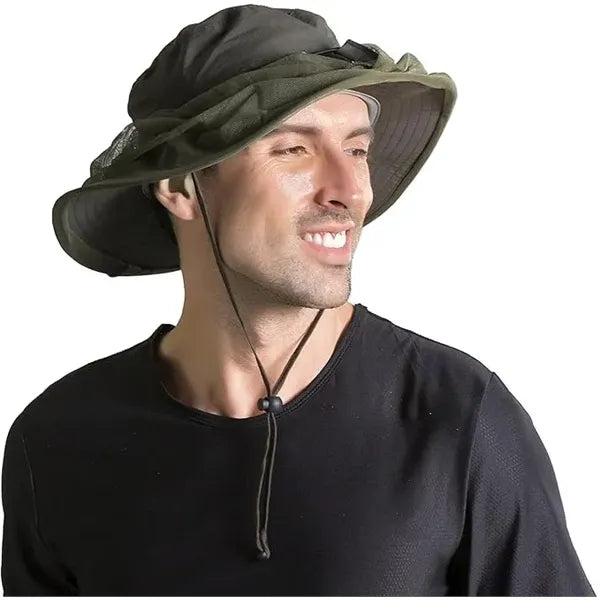 Outdoor Fishing Sun Protection Hat with Mosquito Head Net