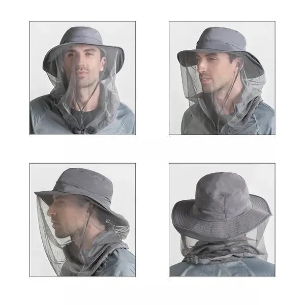Outdoor Fishing Sun Protection Hat with Mosquito Head Net