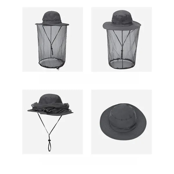 Outdoor Fishing Sun Protection Hat with Mosquito Head Net