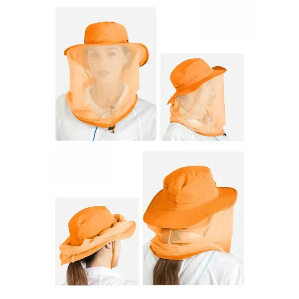 Outdoor Fishing Sun Protection Hat with Mosquito Head Net