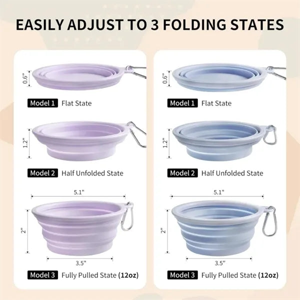 12oz Collapsible Silicone Dog Bowl