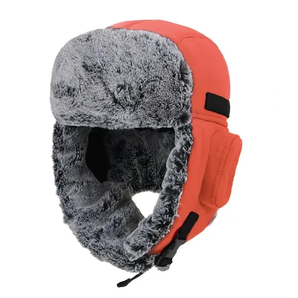 Winter Windproof Men's Trapper Hat with Faux Fur Linning