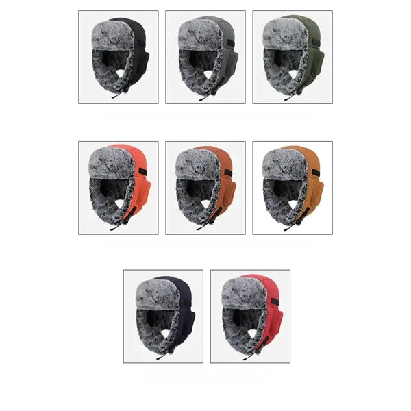 Winter Windproof Men's Trapper Hat with Faux Fur Linning