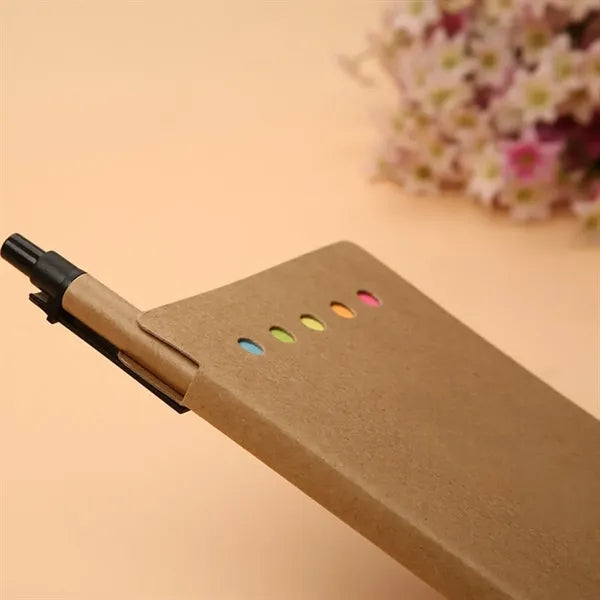 Sticky Note Notebook With Pen 5.91 X 3.94 In