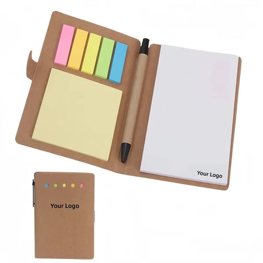 Sticky Note Notebook With Pen 5.91 X 3.94 In