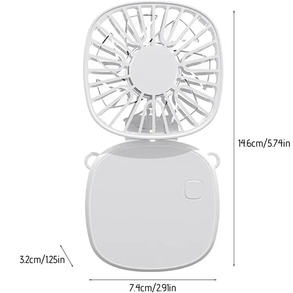 Portable Adjustable Foldable Rechargeable 3-Speed Neck Fan