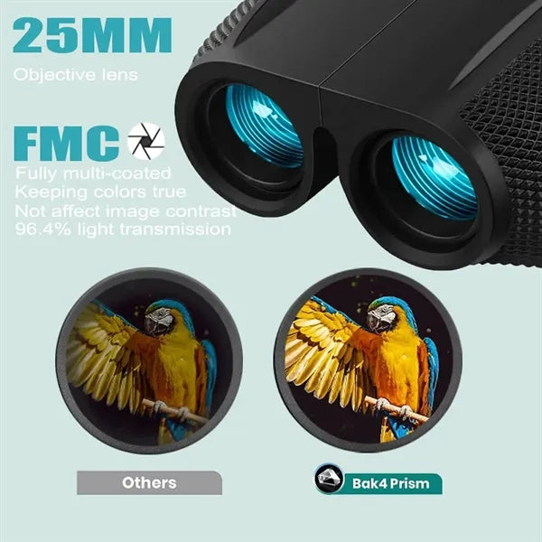 Shockproof Compact BAK4 Wide View Binoculars