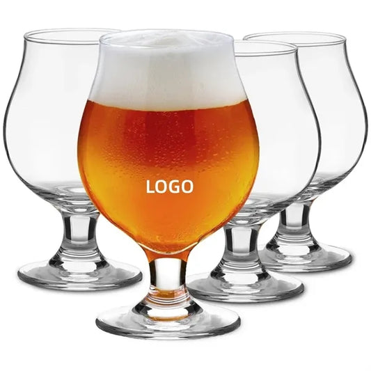 Tulip Shape Glass Beer Mug 16oz