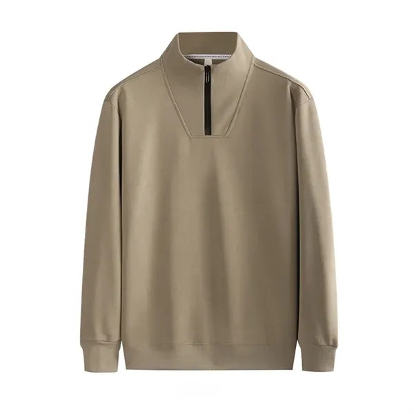 Men's Quarter-Zip Pullover Mock Neck Sweatshirt