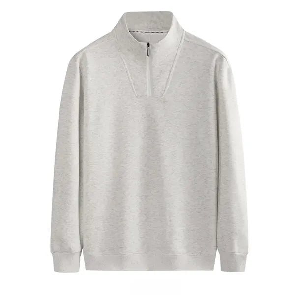 Men's Quarter-Zip Pullover Mock Neck Sweatshirt