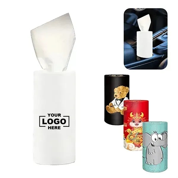 Cylinder Car Tissue Box
