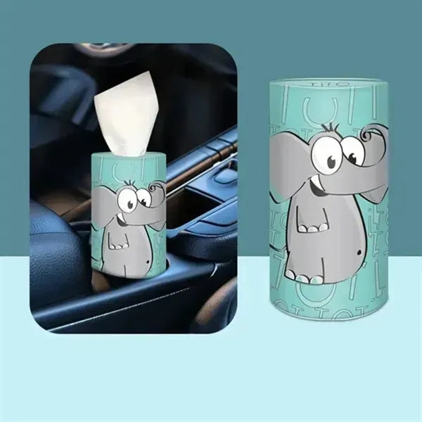 Cylinder Car Tissue Box