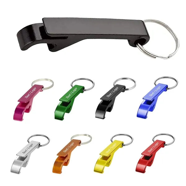 2 in 1 Personalized Custom Bottle Opener Metal Keychain