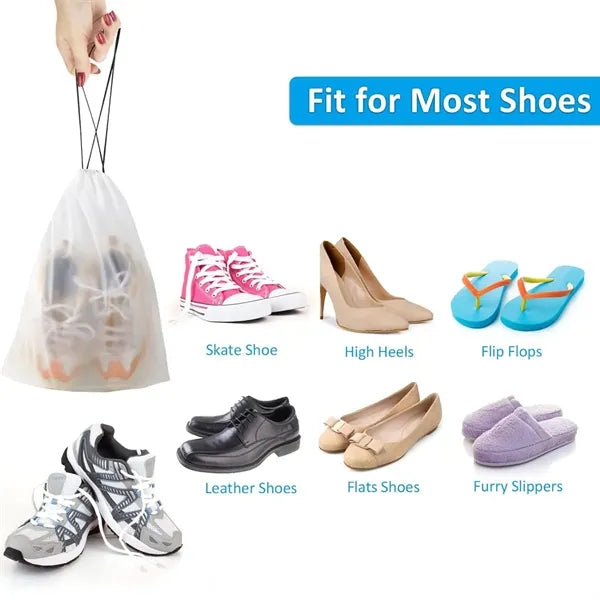 Clear Waterproof Drawstring Travel Shoe Storage Bag