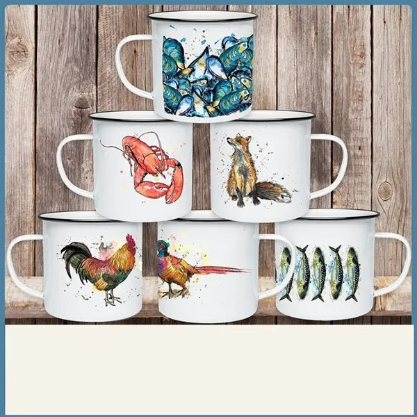 14oz-Enameled Steel Gift Mug-Christmas