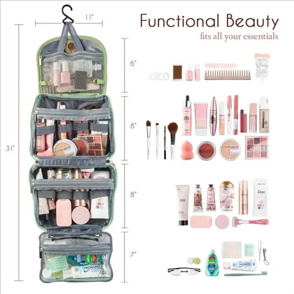 Travel Toiletries And Makeup Bag With Hook